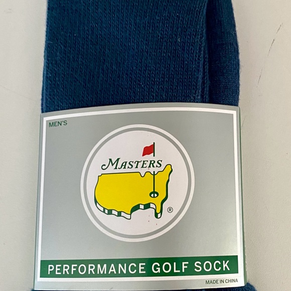 Underwear & Socks Masters Golf Socks Augusta Navy Blue Embroidered Logo Pro Dry Performance